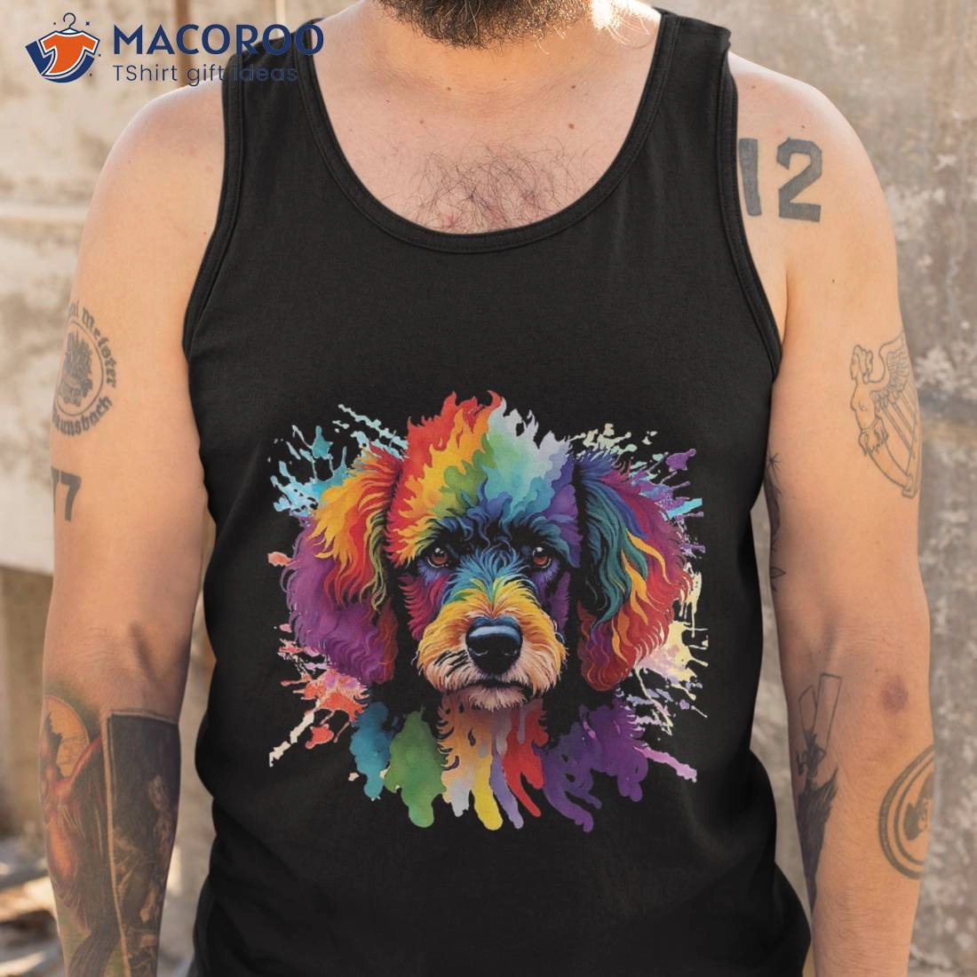 Colorful Poodle Pop Art - Dog Lover Pet Breeder Canine Shirt