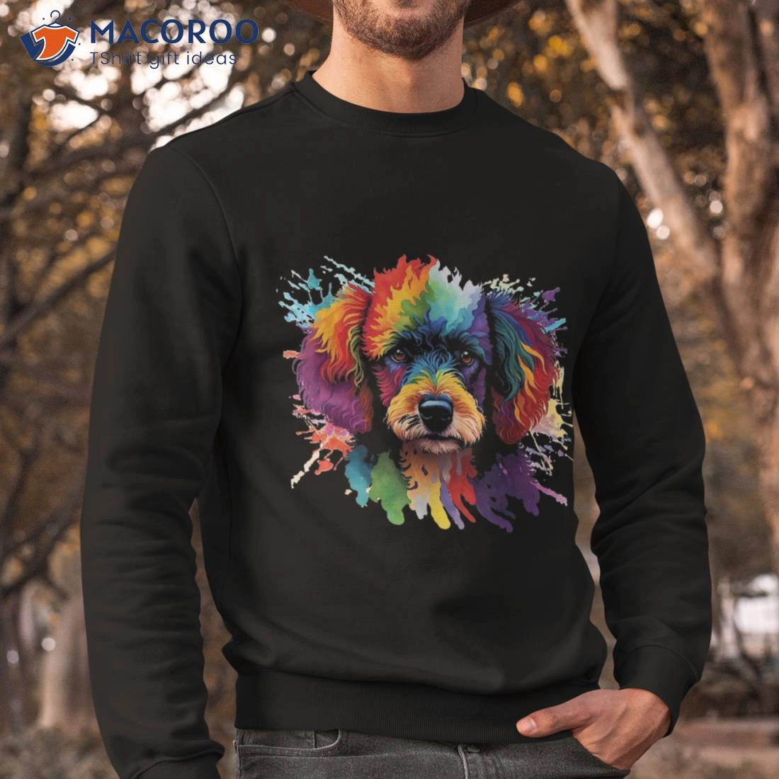 Colorful Poodle Pop Art - Dog Lover Pet Breeder Canine Shirt