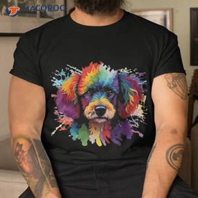 Colorful Poodle Pop Art - Dog Lover Pet Breeder Canine Shirt