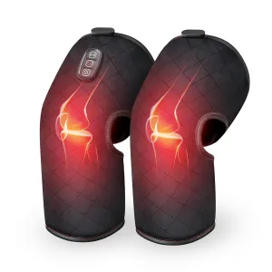 COMFIER Knee Massager,Vibration Knee Heating Pad for Knee Pain Relief,Knee Warmer with 2 Heat Levels,Auto Shut-Off Heat Pads,Multiple Settings