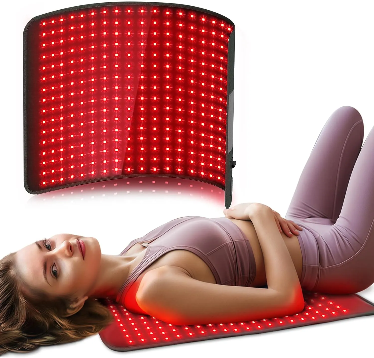 Comfytemp 24'' x 17'' Large Red Light Therapy Pad for Body, FSA HSA Eligible Near Infrared Light Therapy Pad with 320 LEDs, Father's Day Gifts, 48W Light Wrap for Back Waist Joint Muscle Pain Relief