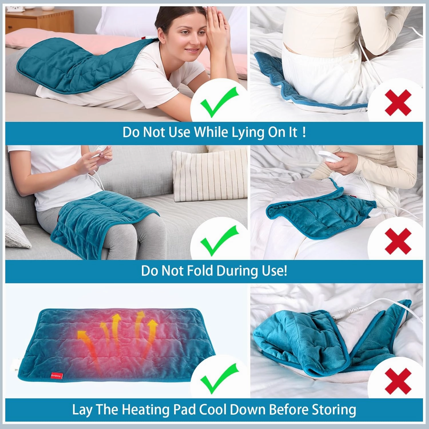 Comfytemp Weighted Heating Pad for Back & Cramps, Father's Day Gifts, Birthday Gifts for Mom Dad Women Men, 2.2lb Electric Neck Shoulder Heat Pad for Pain Relief, FSA HSA Eligible, 2H Auto-Off, 12x24