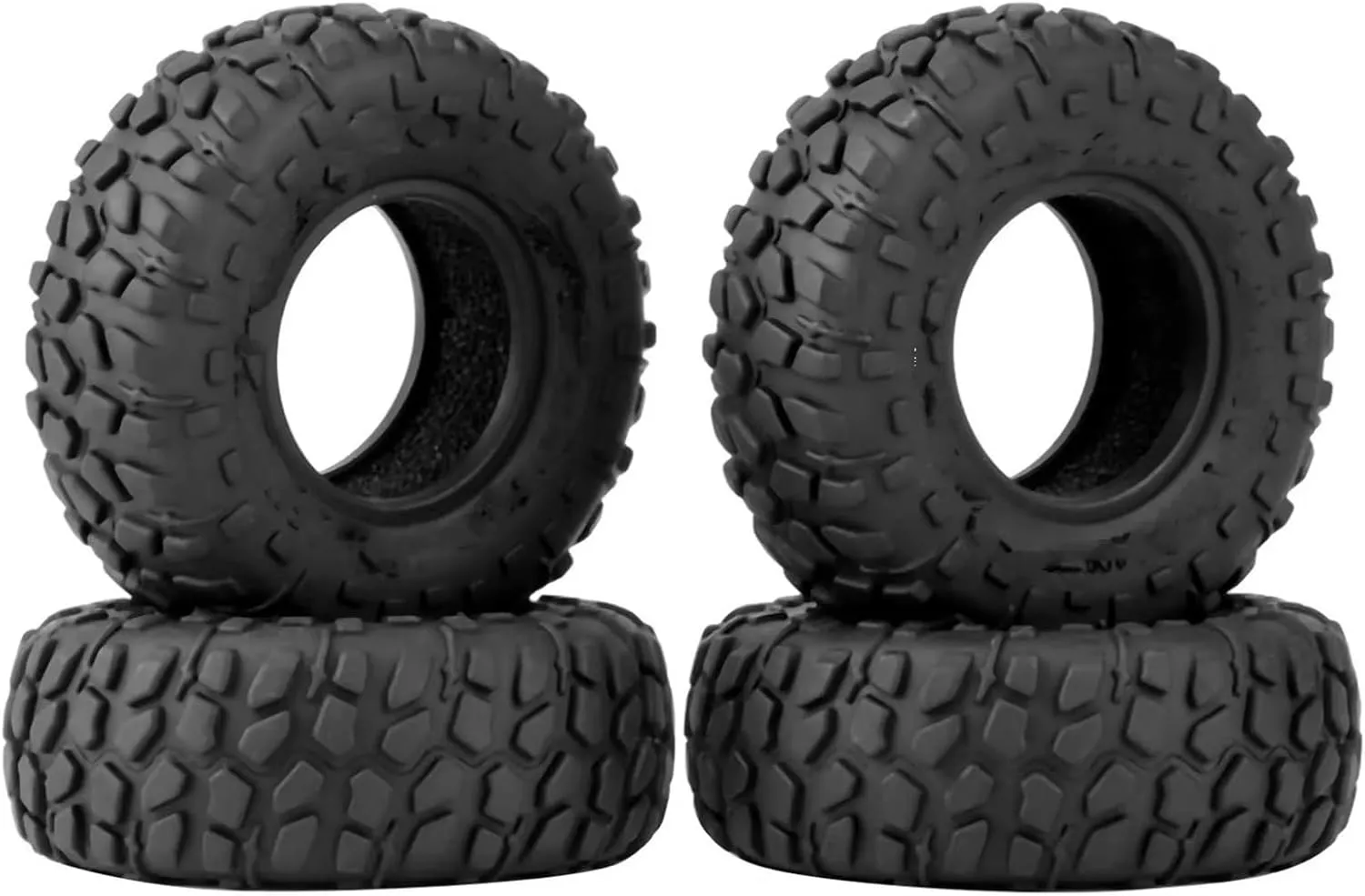 Compatible with Axial SCX24 for Gladiator AX24 TRX4M for FMS FCX24 Enduro24 1/18 1/24 RC Crawler Car 4pcs 50mm 1.0" Soft Rubber Wheel Tire RC Wheel Tires