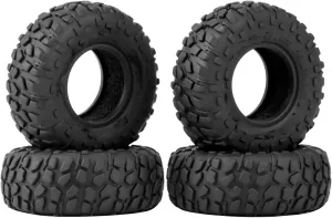 Compatible with Axial SCX24 for Gladiator AX24 TRX4M for FMS FCX24 Enduro24 1/18 1/24 RC Crawler Car 4pcs 50mm 1.0" Soft Rubber Wheel Tire RC Wheel Tires