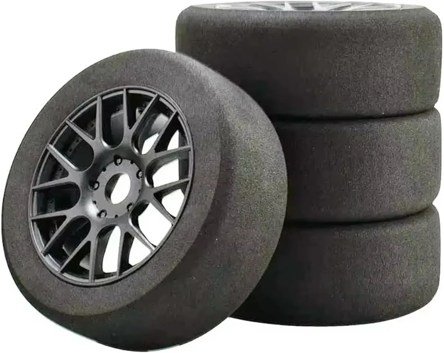 Compatible with HSP for HPI for Racing Car 1/8 RC Foam Sponge Tires Wheel Rims 118mm Set 17mm Hex RC Wheel Tires