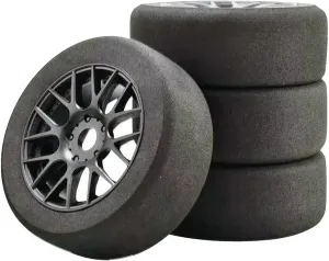 Compatible with HSP for HPI for Racing Car 1/8 RC Foam Sponge Tires Wheel Rims 118mm Set 17mm Hex RC Wheel Tires