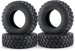 Compatible with Tamiya 1/14 RC Cars Upgrade Part Tractor Truck 4Pcs Rubber All-Terrain Tyres Wheel Tires Thicken Widen 30Mm RC Wheel Tires