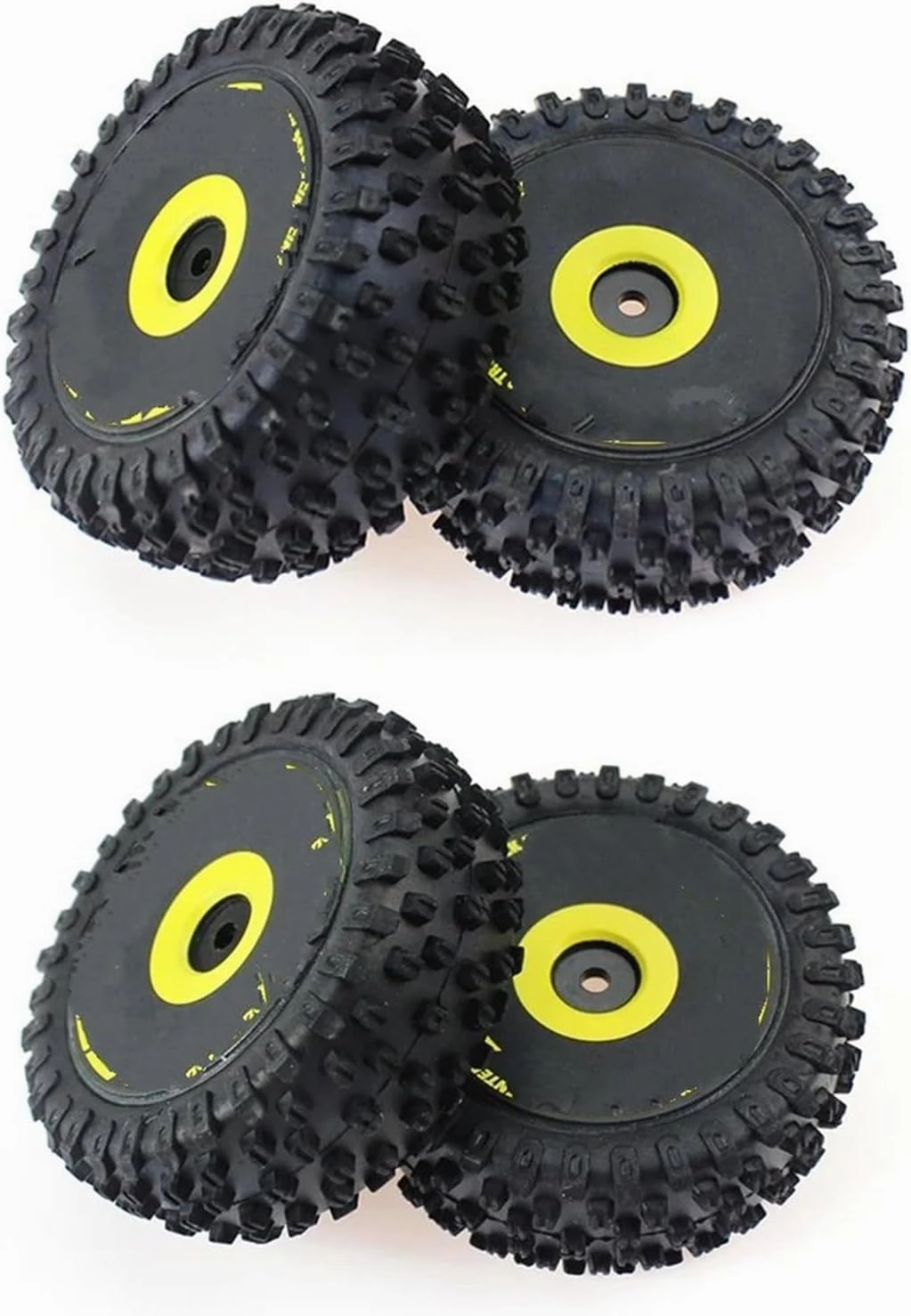 Compatible with 144001 144010 124016 124017 4Pcs Front and Rear Wheel Tire Tyre RC Car Upgrade Parts Spare Accessories RC Wheel Tires