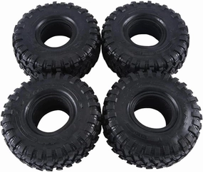 Compatible with Axial SCX10 90046 AXI03007 TRX4 for Redcat Gen8 4PCS 120MM 1.9In Rubber Rock Tyres Wheel Tires for 1: 10 RC Crawler Car RC Wheel Tires