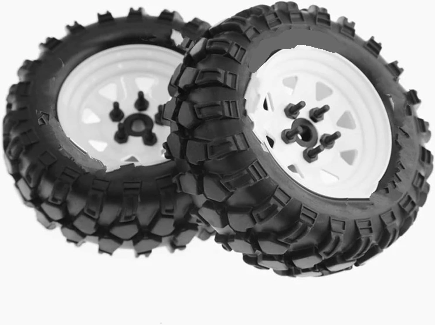 Compatible with Axial SCX10 90046 TRX4 Redcat GEN8 Replacement Metal 1.9Inch Beadlock Wheel Tires 1:10 RC Crawler Car RC Car Accessories RC Wheel Tires(Color1)