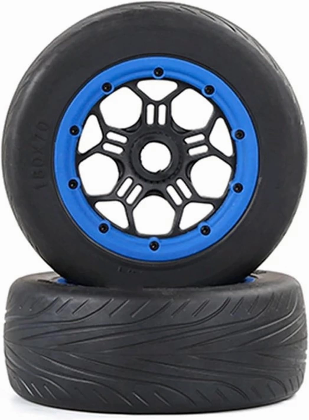 Compatible with Hpi for Km for Baja 5S for SLT V5 for LOSI 5IVE T 1/5 Rc Car Parts 180X70mm Right and Left On Road Tire RC Wheel Tires