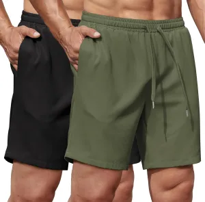 COOFANDY Men's Gym Workout Shorts 8 Inch Quick Dry Athletic Shorts Lightweight Drawstring Running Shorts