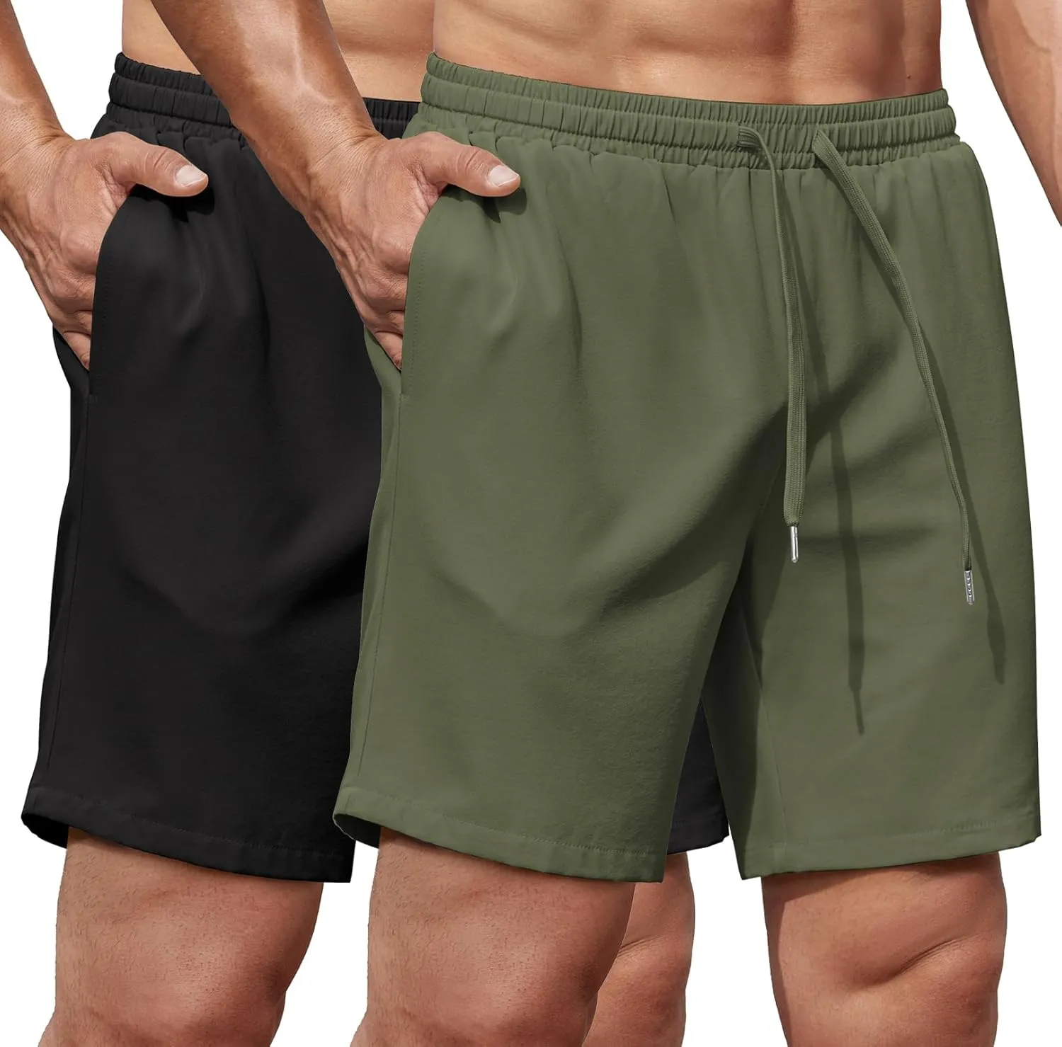 COOFANDY Men's Gym Workout Shorts 8 Inch Quick Dry Athletic Shorts Lightweight Drawstring Running Shorts