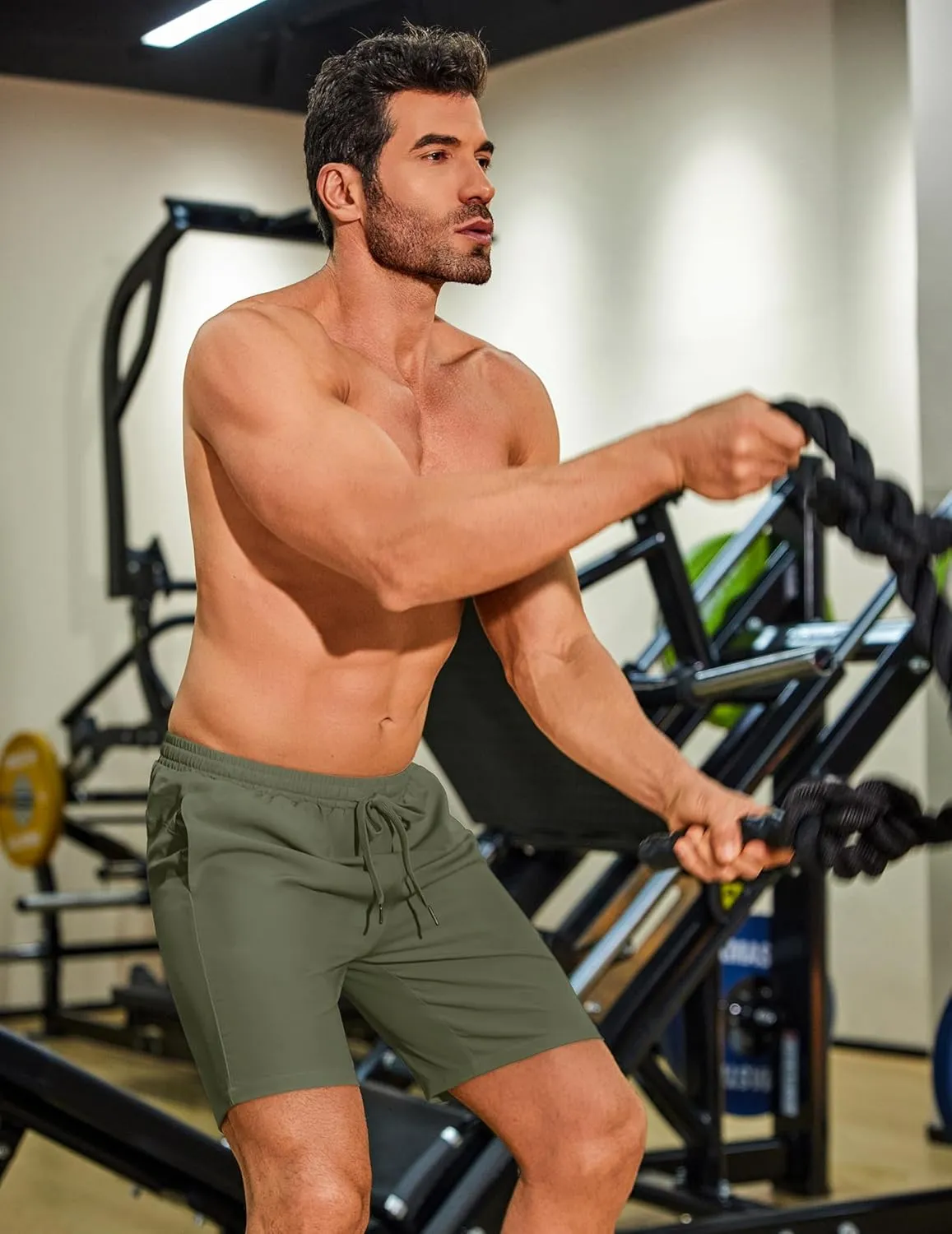 COOFANDY Men's Gym Workout Shorts 8 Inch Quick Dry Athletic Shorts Lightweight Drawstring Running Shorts