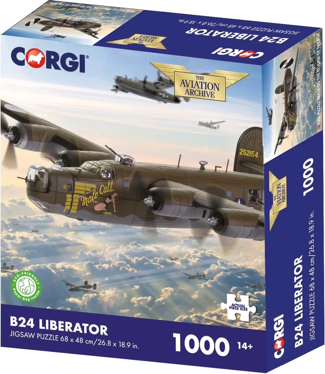 Corgi B24 Liberator WWII Military Aviation 1000 Piece Puzzle HVCCG00004