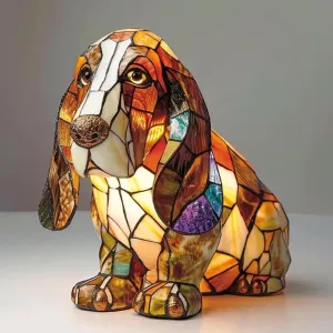 Corgi Lamp, French Bulldog Lamp, Dachshund Lamps, Pug Lamps, Dog Series Art Night Light, Cute Pet Dogs Themed LED Table Lamps with Warm Ambient Glow, Fun Gift for Dog Lovers (Basset Hound)