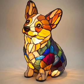 Corgi Lamp, French Bulldog Lamp, Dachshund Lamps, Pug Lamps, Dog Series Art Night Light, Cute Pet Dogs Themed LED Table Lamps with Warm Ambient Glow, Fun Gift for Dog Lovers (Corgi A)