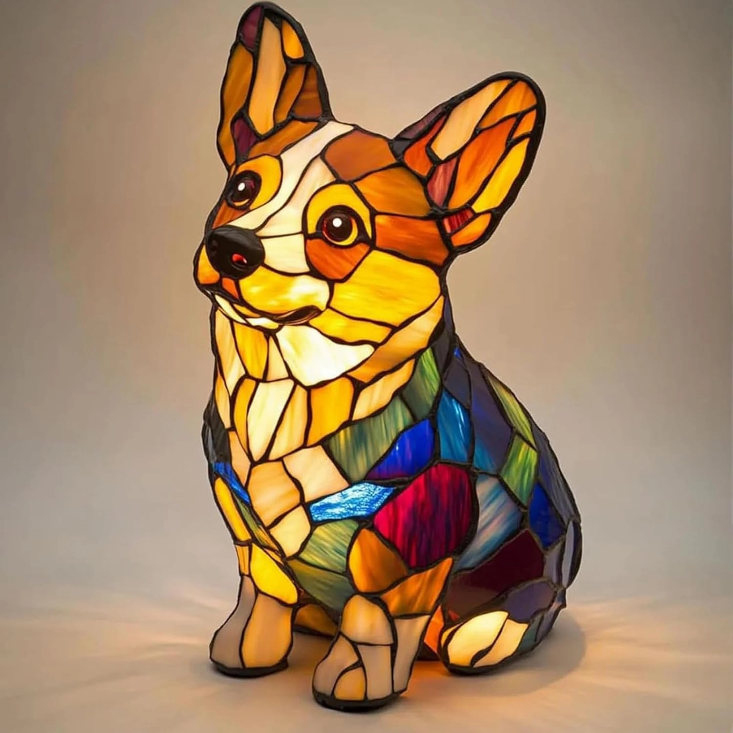 Corgi Lamp, French Bulldog Lamp, Dachshund Lamps, Pug Lamps, Dog Series Art Night Light, Cute Pet Dogs Themed LED Table Lamps with Warm Ambient Glow, Fun Gift for Dog Lovers (Corgi A)