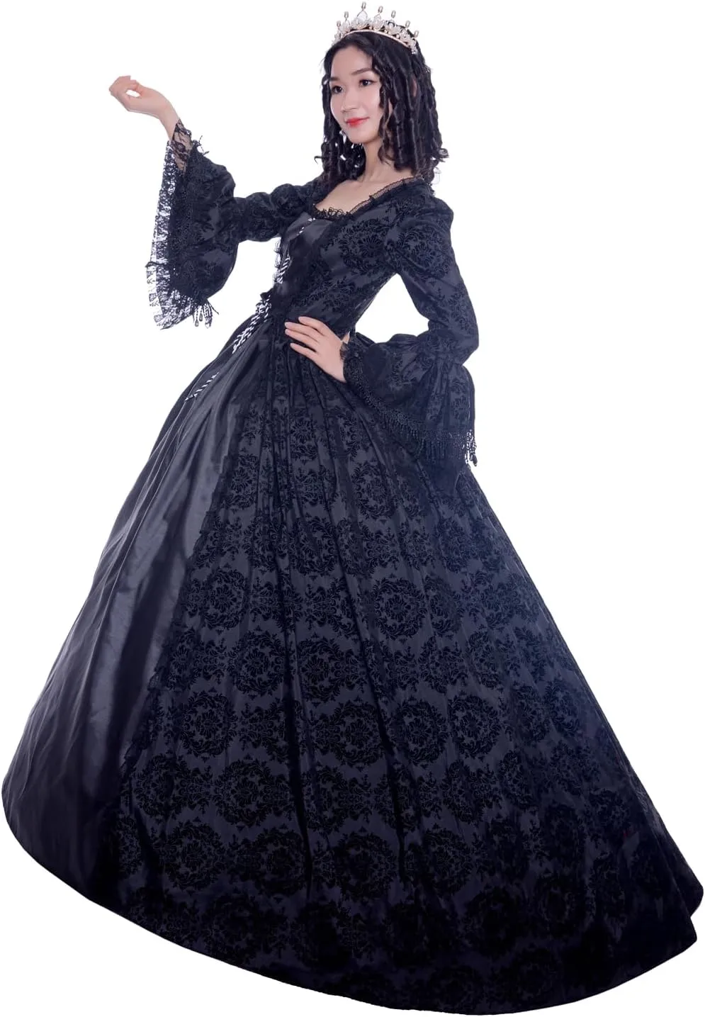 CountryWomen 18th Century Women's Rococo Ball Gown Victorian Masquerade Theme Costumes