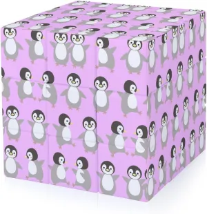 Couple Penguin Funny 3x3x3 Cube Smooth Lightweight Puzzle for Adult Graphic Printing Travel