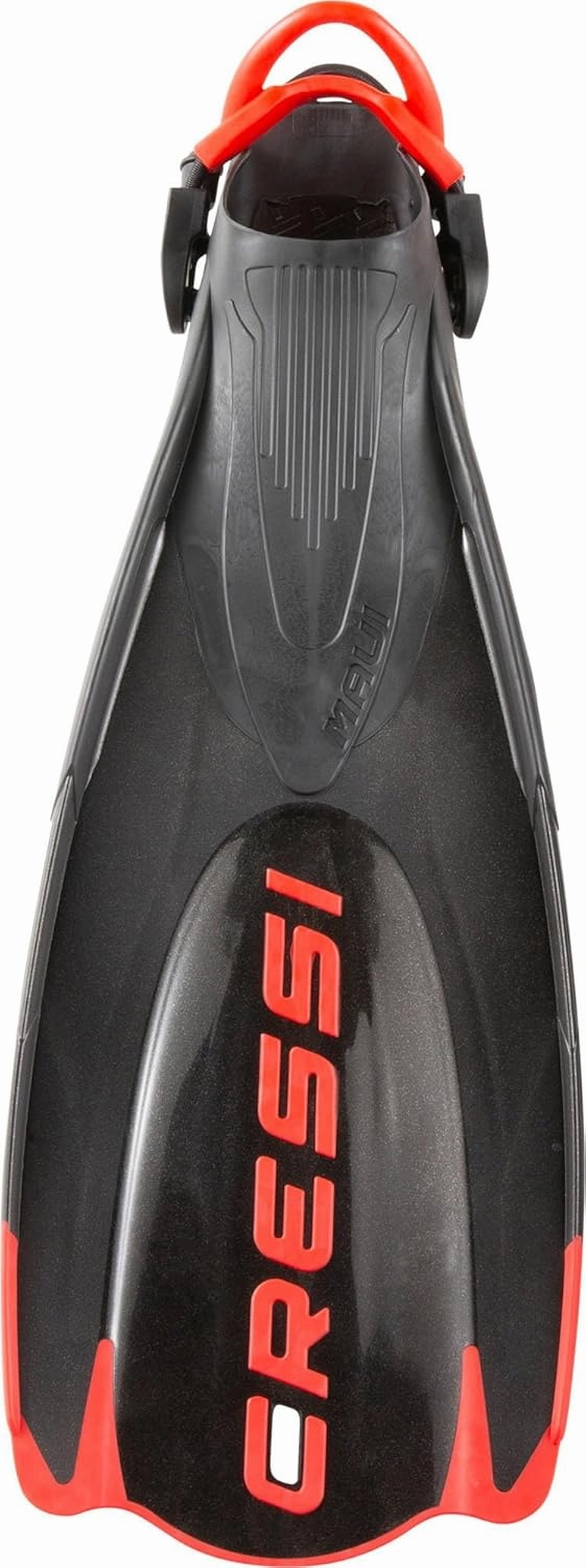 Cressi Adult Short Adjustable Fins - Snorkeling Versatile Open Heel to Use Also Barefoot - Maui: Made in Italy