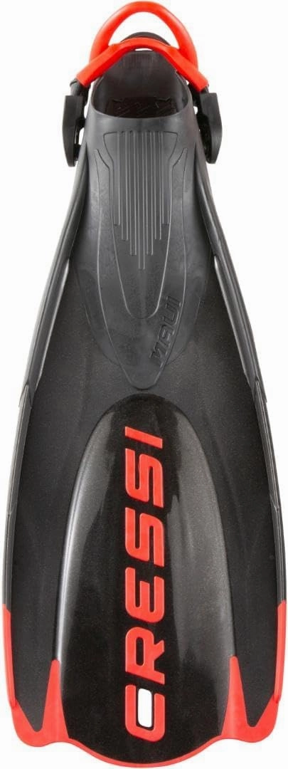 Cressi Adult Short Adjustable Fins - Snorkeling Versatile Open Heel to Use Also Barefoot - Maui: Made in Italy