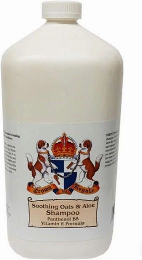 Crown Royale Soothing Oats and Aloe Pet Shampoo Concentrate, for Sensitive Skin Issues, Soothe and Heal Dry Skin, Made in USA, 1 gal