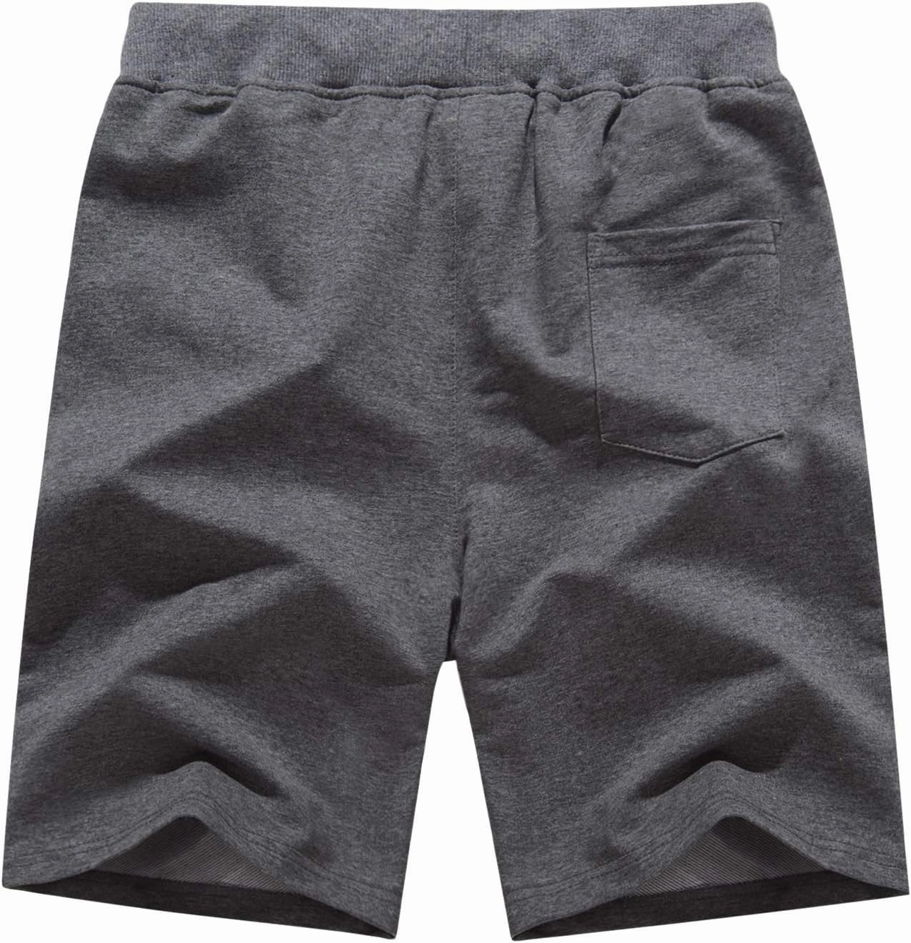 CRYSULLY Mens Athletic Gym Shorts Cotton Jogger Running Workout Jersey Zipper Pocket Sweat Shorts