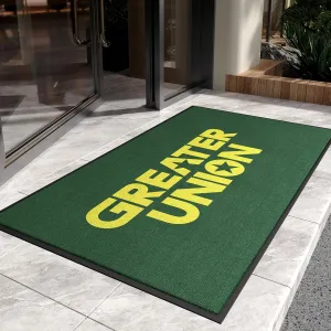 Custom Area Rug with Any Logo or Text Floor Entryway Door Mat Welcome Carpet for Home Indoor/Outdoor Runner Washable Ruggable Non Slip Durable