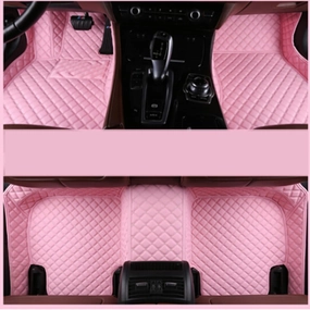 Customized car Floor mat,Luxury Full Coverage All Weather Car Floor Mat,Anti-Slip Car Mat,Suitable for Changan Alsvin,CS35,CS35 Plus,CS55 Plus,Deepal S07,Hunter,Uni-K (Pink)
