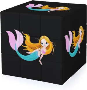 Cute Mermaid Funny 3x3x3 Cube Smooth Lightweight Puzzle for Adult Graphic Printing Travel