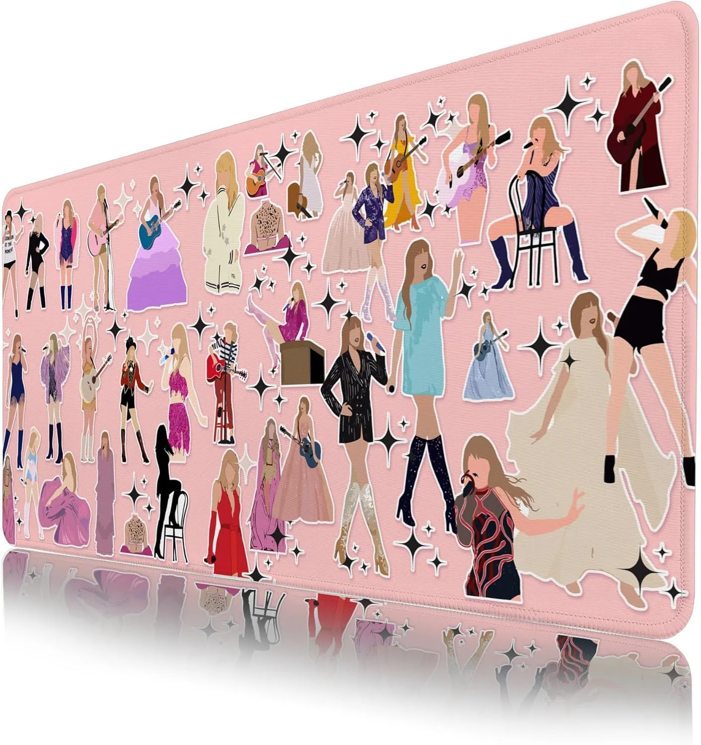Cute Pink Desktop Mat,Kawaii Mousepads,Funny XL Gaming Mouse Pad for Desk,Large Computer Keyboard Offic Desk Mat Mouse Pad,900X400 mm