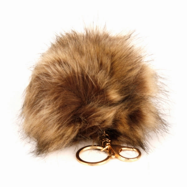 Cute Faux Fur Ball Pompom Keychain City elf Car Ring, Handbag Tote Bag Pendant Purse Charm
