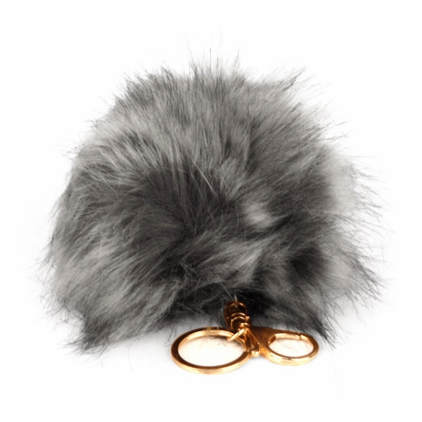 Cute Faux Fur Ball Pompom Keychain City elf Car Ring, Handbag Tote Bag Pendant Purse Charm