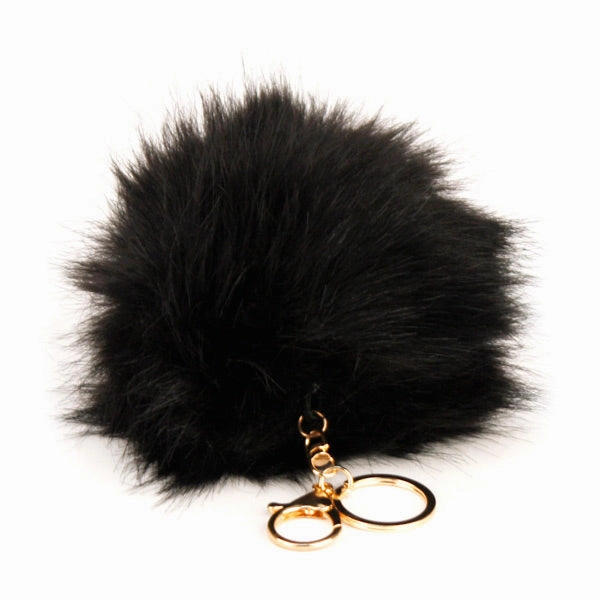 Cute Faux Fur Ball Pompom Keychain City elf Car Ring, Handbag Tote Bag Pendant Purse Charm