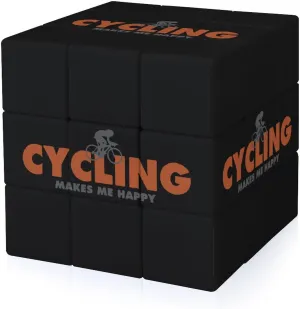 Cycling Makes Me Happy Funny 3x3x3 Cube Smooth Lightweight Puzzle for Adult Graphic Printing Travel