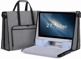 Damero Carrying Tote Bag Compatible with Apple 27" iMac Desktop Computer, Travel Storage Bag for iMac 27-inch and Other Accessories, Gray
