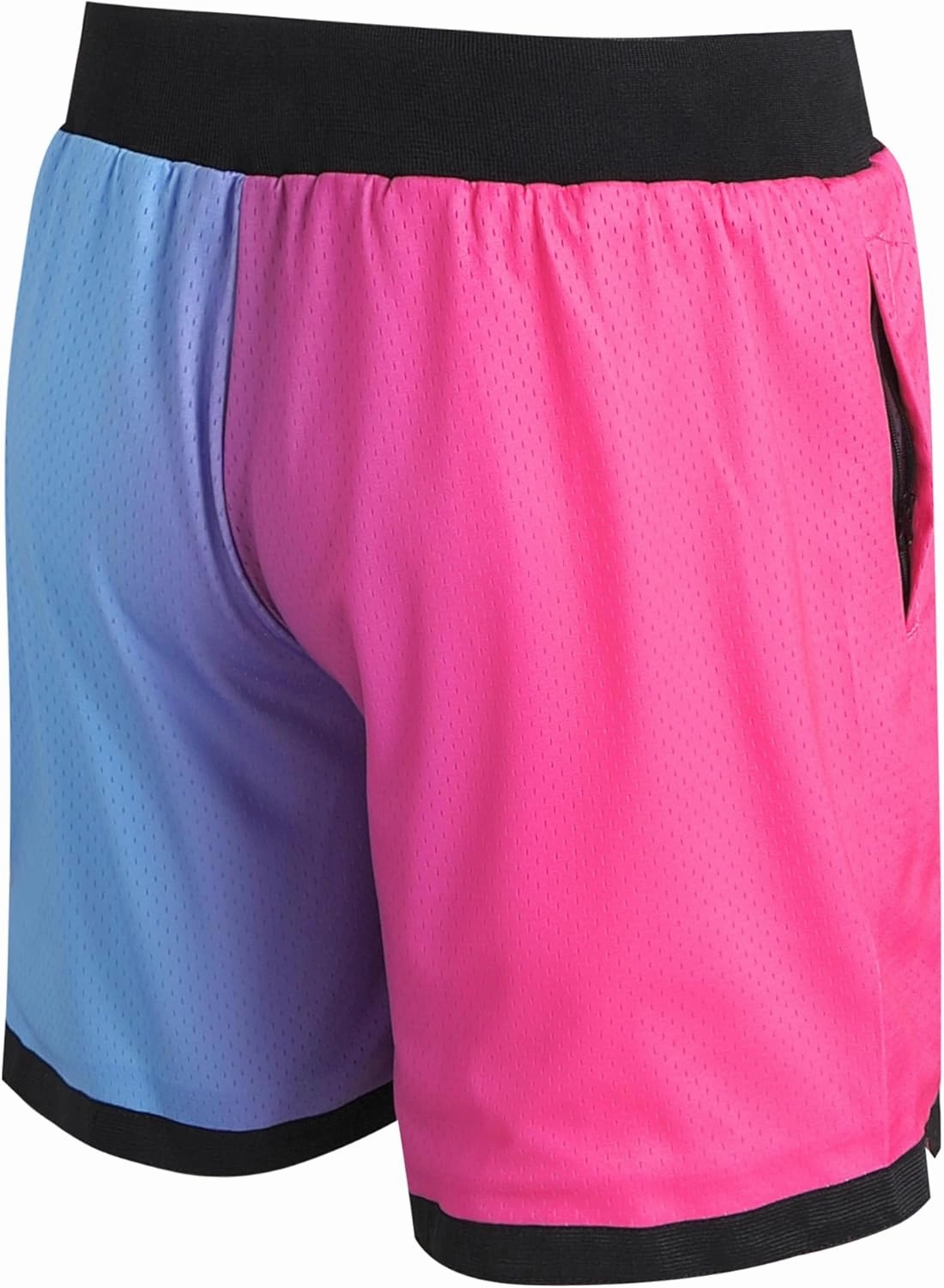 DEHANER Men's Basketball Shorts with Zip Pockets for Workout Gym Sports, Featuring Breathable Mesh Fabric