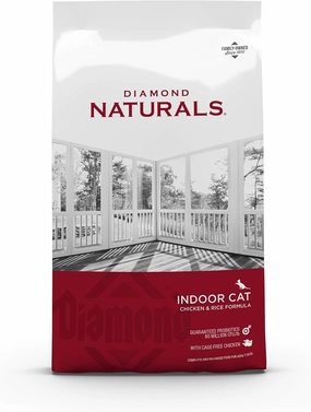 Diamond Naturals Premium Real Meat Recipe Dry Indoor Cat Food with Protein from Cage-Free Chicken, Antioxidants, Probiotics to Support Healthy Immune and Digestive Systems 18lb
