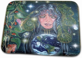 Dish Drying Mat - Mother Earth s Tears Thorrington Haggerty Angels Fairies