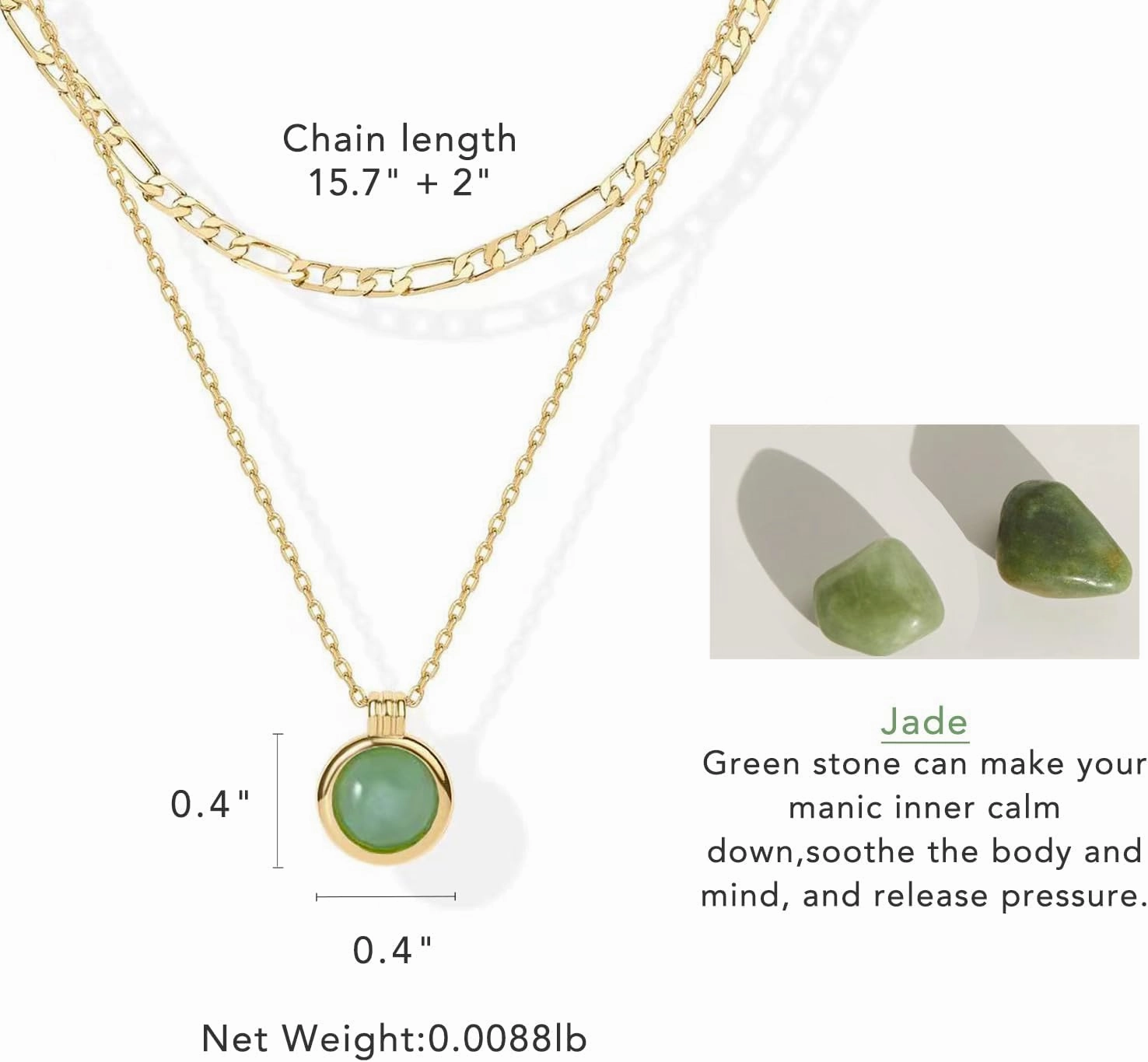 DISTANT DRUMS Simple Natural Green Aventurine Stone Jewelry Set for Women,Hoop Earrings,Bracelet,Necklace,18K Gold-plated Spiritual Gift,Fortunate Stone Jewelry,Choker