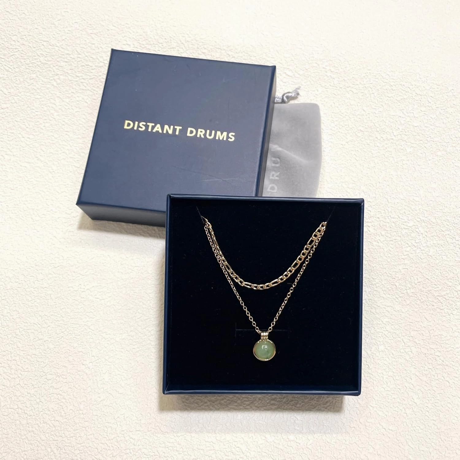 DISTANT DRUMS Simple Natural Green Aventurine Stone Jewelry Set for Women,Hoop Earrings,Bracelet,Necklace,18K Gold-plated Spiritual Gift,Fortunate Stone Jewelry,Choker