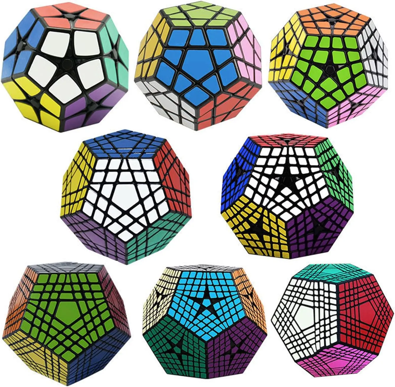Dodecahedron Speed Cube Black Sticker, Megaminx Magic Cube 3D Puzzle Cube Brain Teasers Puzzles Toys