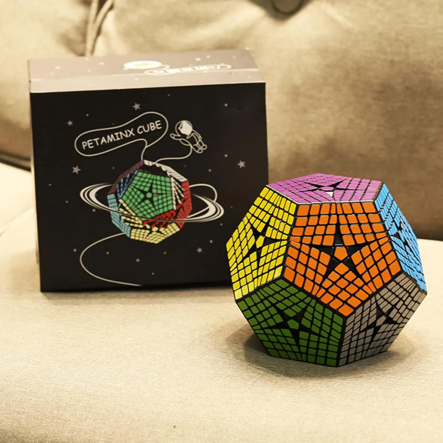 Dodecahedron Speed Cube Black Sticker, Megaminx Magic Cube 3D Puzzle Cube Brain Teasers Puzzles Toys