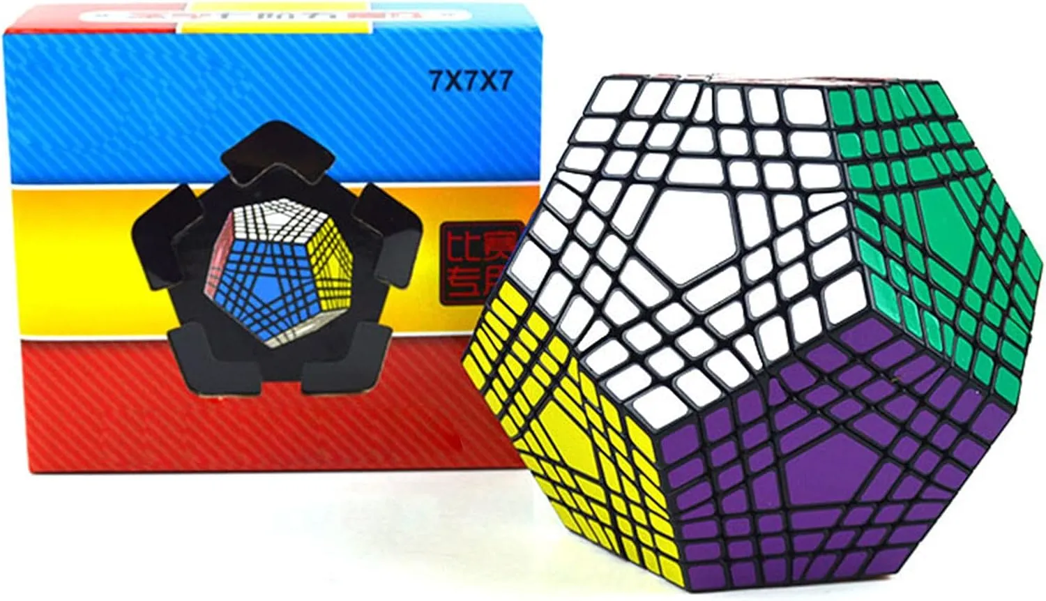 Dodecahedron Speed Cube Black Sticker, Megaminx Magic Cube 3D Puzzle Cube Brain Teasers Puzzles Toys