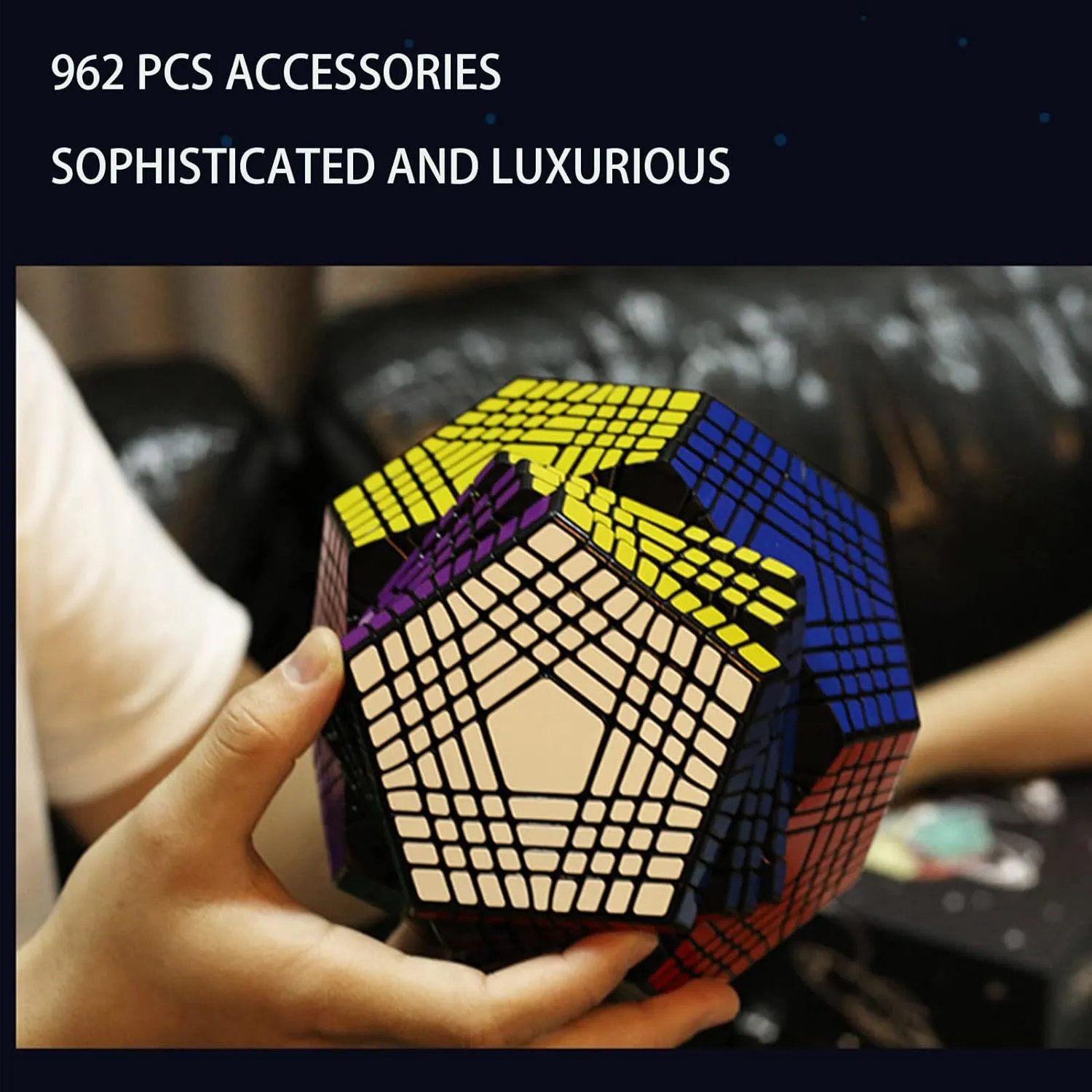 Dodecahedron Speed Cube Black Sticker, Megaminx Magic Cube 3D Puzzle Cube Brain Teasers Puzzles Toys