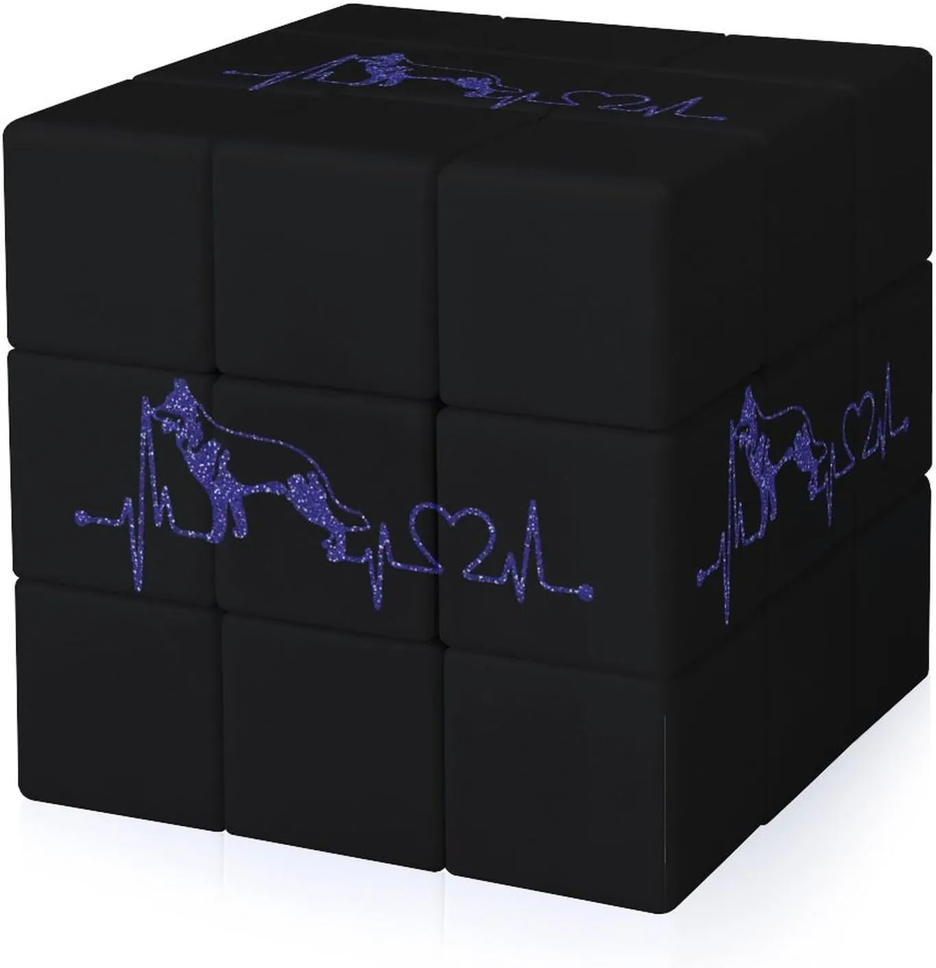 Dog Heartbeat Funny 3x3x3 Cube Smooth Lightweight Puzzle for Adult Graphic Printing Travel