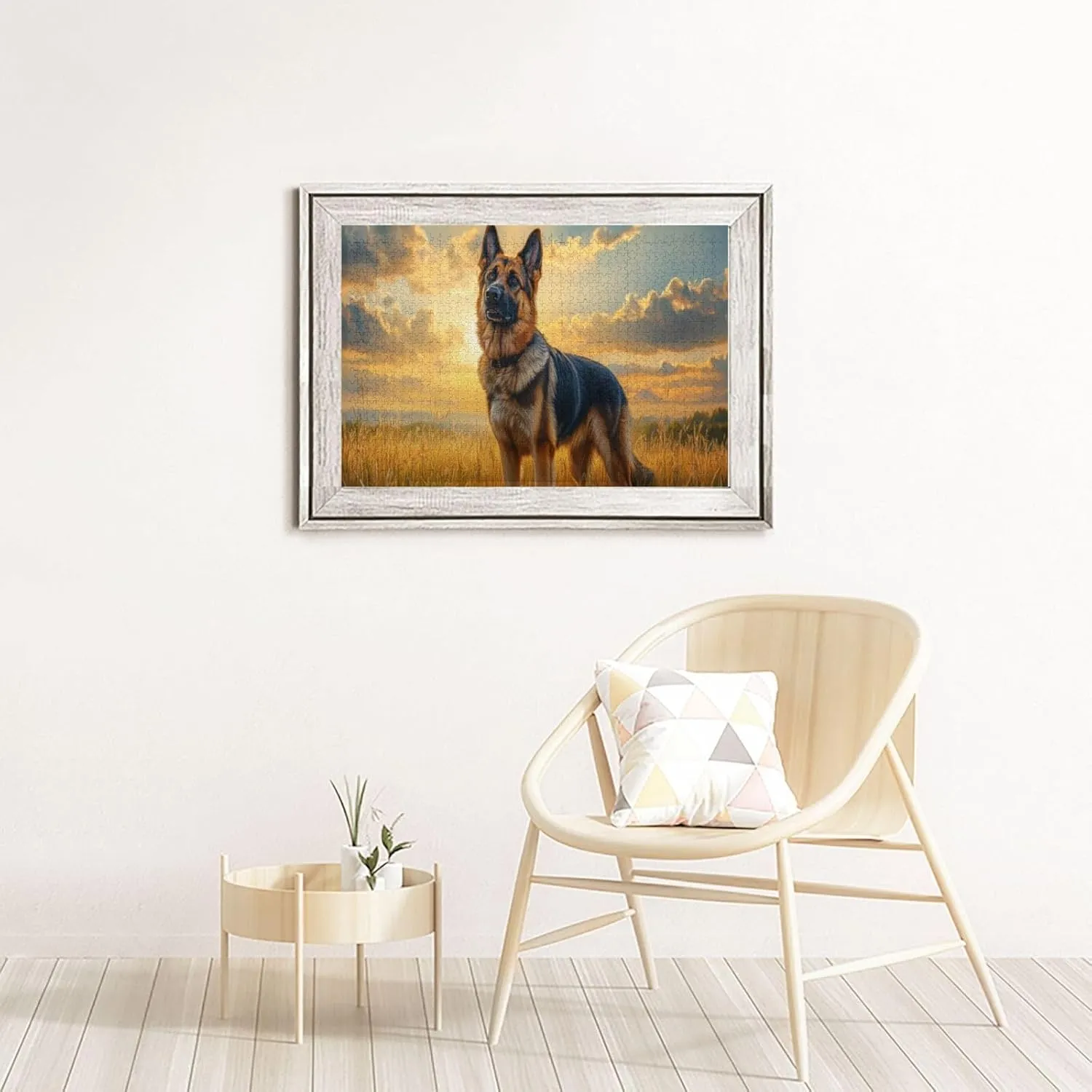 Dogs On The Vast Grassland，1000 Pcs Wooden Jigsaw Puzzles for Adults,Entertainment Games to Exercise Patience and Hands-On Ability,Completed with Family Members During Holidays