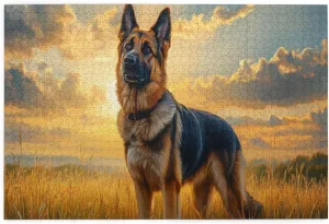 Dogs On The Vast Grassland，1000 Pcs Wooden Jigsaw Puzzles for Adults,Entertainment Games to Exercise Patience and Hands-On Ability,Completed with Family Members During Holidays