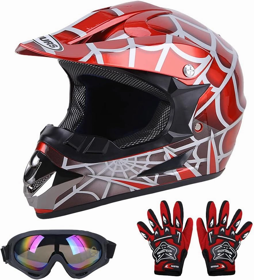 DOT Youth Dirt Bike Helmet for Boys & Girls Ages 5-14, Four Wheeler, Motocross, BMX, MX, UTV, Snowmobile, Go Kart, Racing, Skateboard, Baseball